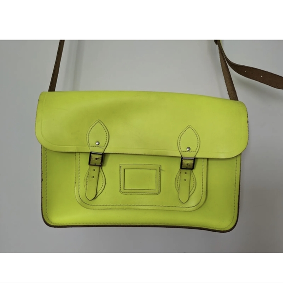 RESERVED LISTING - The Cambridge Satchel Company Neon Yellow | Large. - Picture 2 of 11